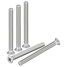 M2.5-0.45x30 Flat Head Machine Screws -100pcs -304 Stainless Steel -Silver