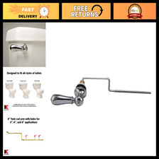 Universal Fit Toilet Tank Lever - Polished Chrome Faucet Style Handle, Easy Inst