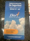 BOA - BOLIVIANA DE AVIACION B737-800 REV01 ABR2023 SAFETY CARD LAST ONE