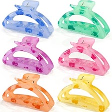 6PCS Hair Claw Clips for Women,Strong Hold Medium Claw Clips for Thick and Th...