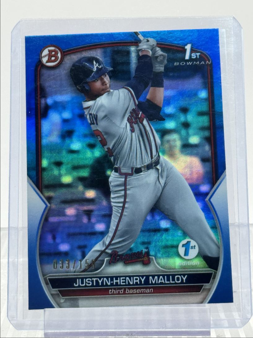 JUSTYN-HENRY MALLOY 2023 BOWMAN 1ST EDITION BLUE FOIL BRAVES /150 Q1389