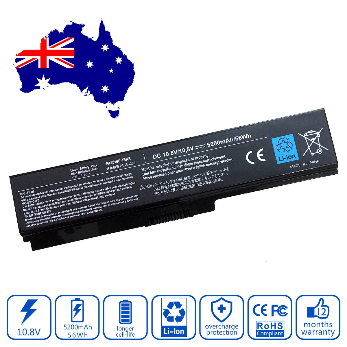 Battery for Toshiba DynaBook T351/34CR T451/46DR T451/46DB Laptop