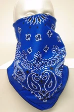 royal blue lined bandana mask scarf fierce face protection copd