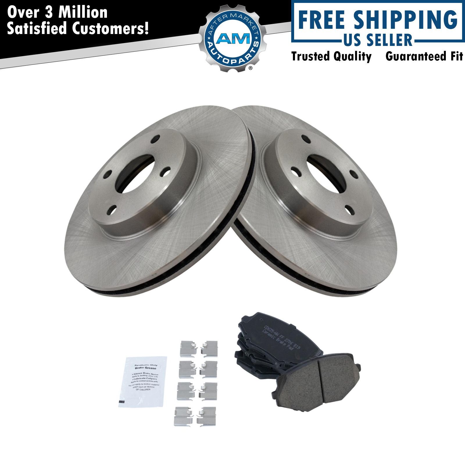 Front Premium Posi Ceramic Brake Pads & Rotor Kit Set for 9405 Mazda
