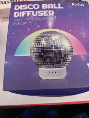 Pufier Disco Ball Diffuser Rotating Whisper Quiet Aromatherapy For Essential Oil