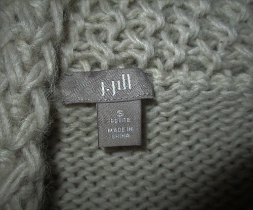 Alpaca J. JILL Tan Heavy Alpaca Sleeveless Sweater Vest Size S Petite - Picture 7 of 7