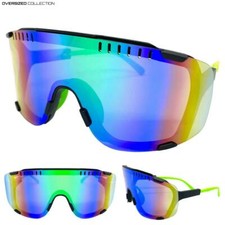 Oversize 80's RETRO SPORTY WRAP Style SUN GLASSES Party Club Beach Ski Shades C1