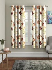 New 2 Piece Eyelet Window Curtain Set - 5 ft