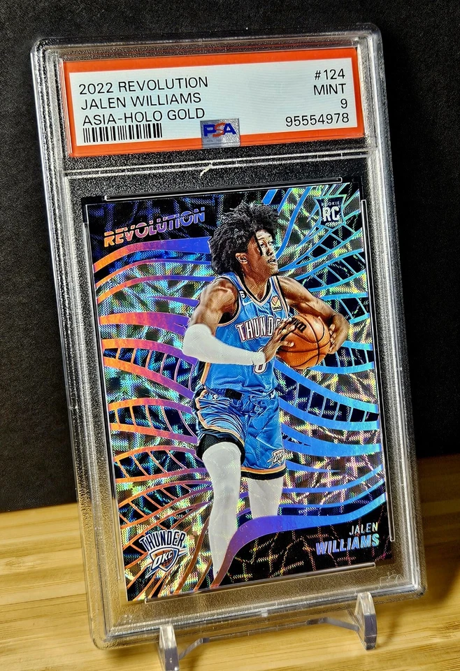 2022 Jalen Williams Panini Revolution Holo Gold Prizm /10 Rookie Asia PSA 9 RC - Image 3 of 4