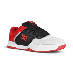 black and red dc shoes