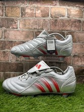 Adidas Predator Pulse Pulsado TRX SG Football Boots Mens UK 11 Silver Red 041612