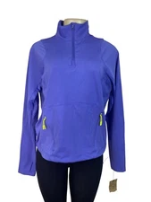 Layer 8 Womens Half-Zip Long Sleeve Pullover Jacket Purple Size M - New