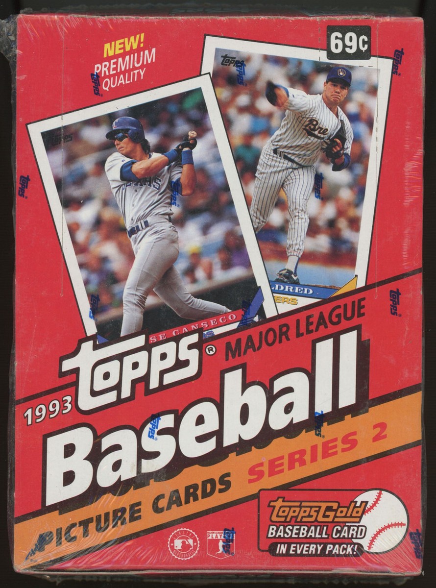 Topps 1993 Series 2 Baseball Hobby Box - 36 Packs for sale