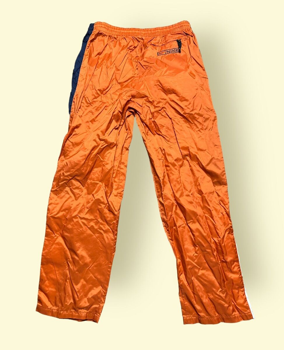 Vintage Nike Y2K Windbreaker Pants Orange Men's Medium Rare Vintage Nike Y2K Windbreaker Pants Orange Men's Medium Rare