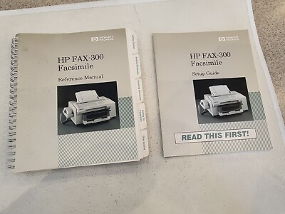 HP FAX-300 Facsimile Machine Reference Manual & Setup Guide - MANUALS ONLY 1991