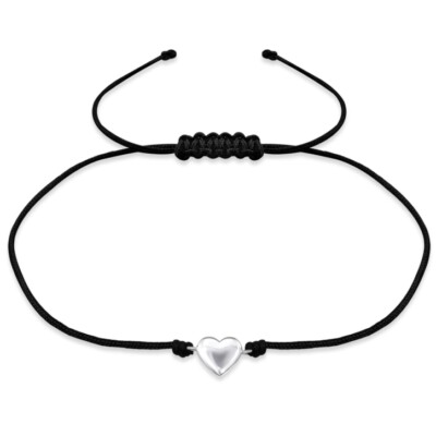 MARTIN1985 Hochwertiges Bolo Armband verstellbar mit Herz 925 Sterling Silber