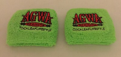 1 Pair (2) NWT AGWA de Bolivia Wrist Sweatbands Tennis Sports Soft Terry 