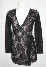 Lilly Pulitzer Women's Tiki Wrap Romper Paradise Found Lace #24597 Sz XS