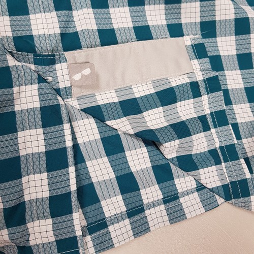 Camicia Columbia uomo grande a quadri PFG manica corta tasche ventilate casual outdoor - Foto 7 di 13