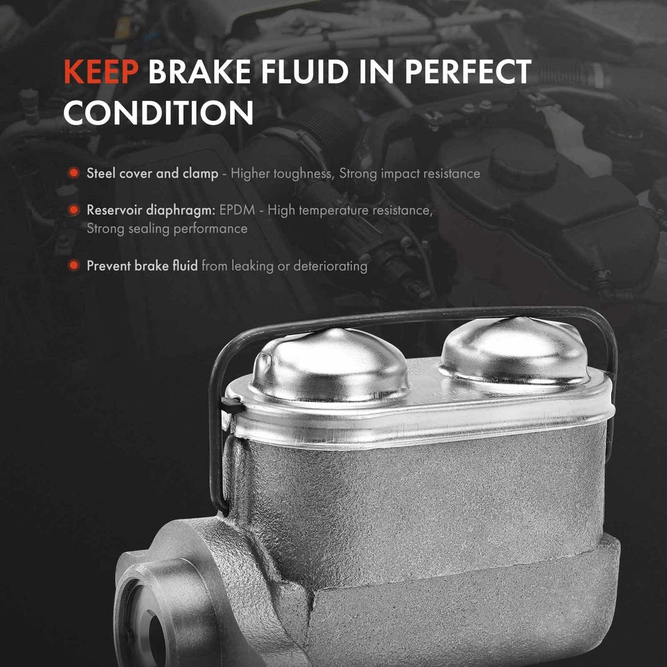 Brake Master Cylinder w/ Reservoir for Chevrolet C60 C70 GMC C6000 C7000 1.5 In. - Image 3 of 4