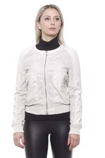19v69 Italia Chic Beige Perforated Faux Leather Jacket