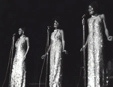 The Supremes Performing on Stage, Diana Ross, Vintage Photo Reprint