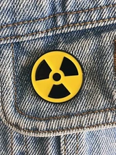 Radioactive Symbol Enamel Pin - Excellent Condition