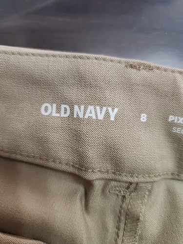 Old Navy High Rise Pixie Straight Ankle Pants Womens 8 Beige Stretch NEW - Picture 5 of 9
