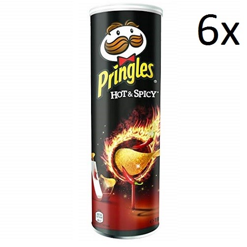 6X Pringles Perfect Flavour Hot & Spicy Patatine 175G Kartoffel Chips-image