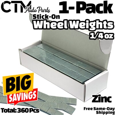Lead Free Stick On Wheel Weights 1/4 Oz Gray 180 Pieces 1 Box Lead-Free Wheel Weights - 1/4 Oz Stick-On Adhesive Weights, Gray, 180 Pieces Steering Wheel Weight - Foto 7