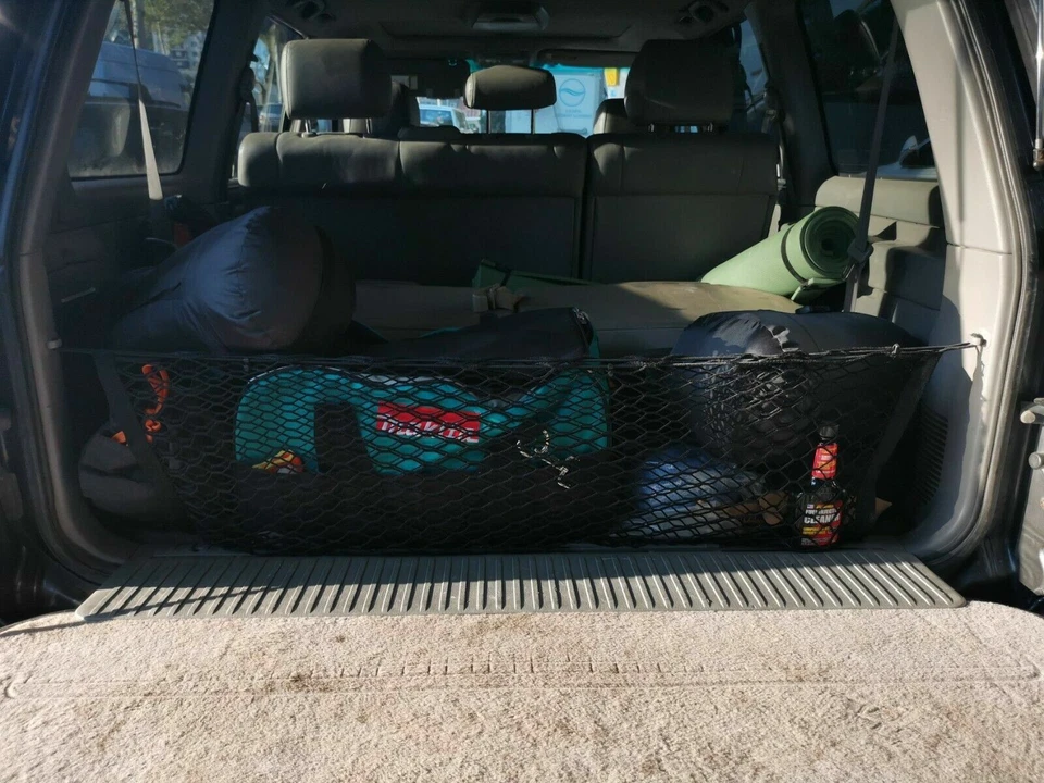 Red de carga organizadora estilo sobre maletero trasero para Toyota Land Cruiser 2004-2007 Foto 2 de 4