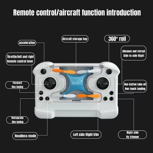 Mini Drone Remote Control Aircraft - New Kids' Toy, Micro Drone with Fixed Heigh - Picture 4 of 24