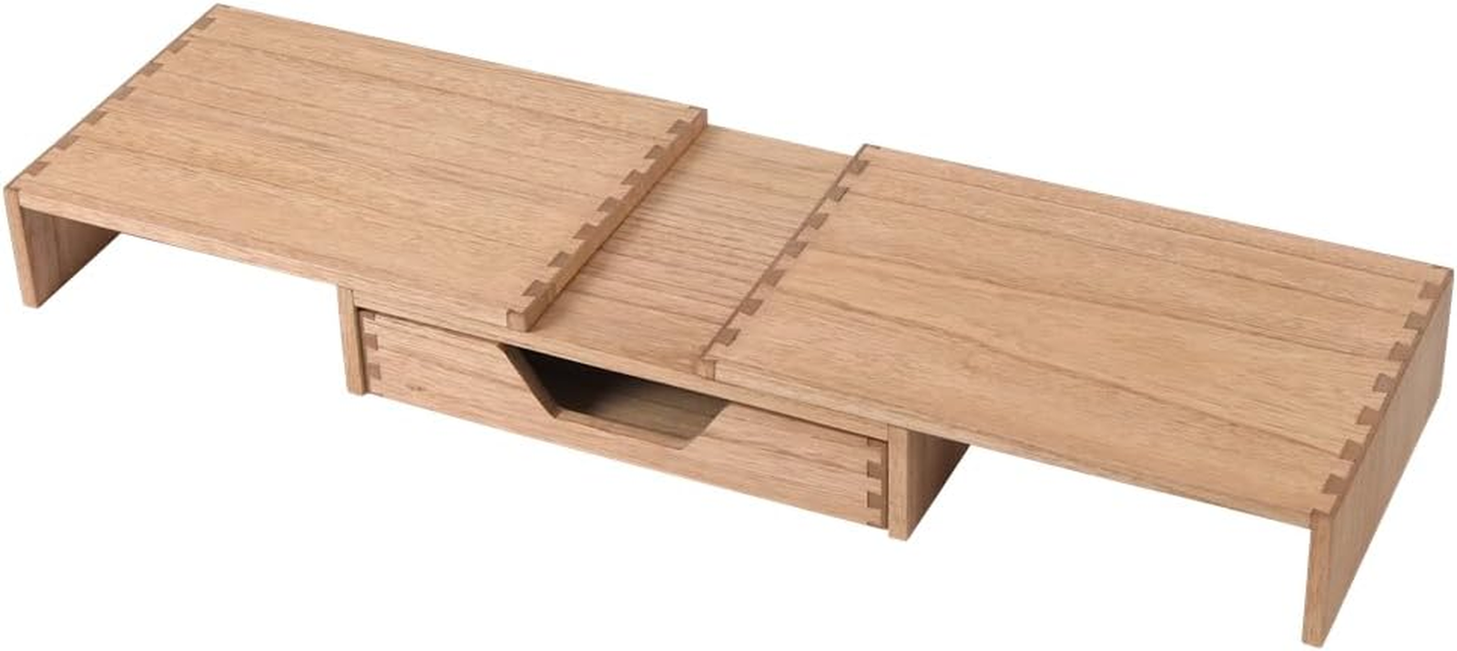 Monitor Stand Riser with Storage Drawer for Office Supplies - Wooden Organizer for Desk Accessories-image