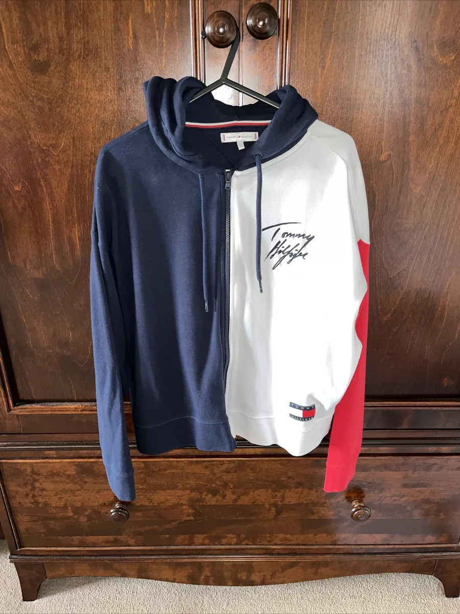 Felpa tommy hilfiger blu bianca rossa cheap