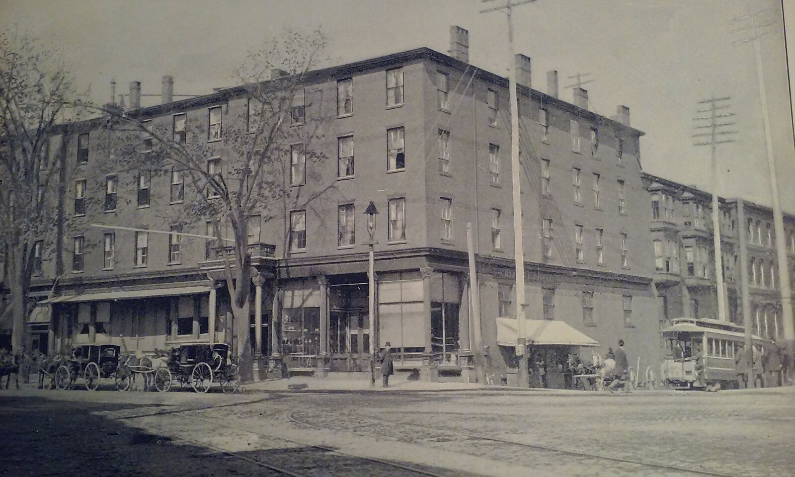 PORTLAND PREBLE HOUSE CONGRESS STREET & Buggies Old Maine Photo-Print View 1890s