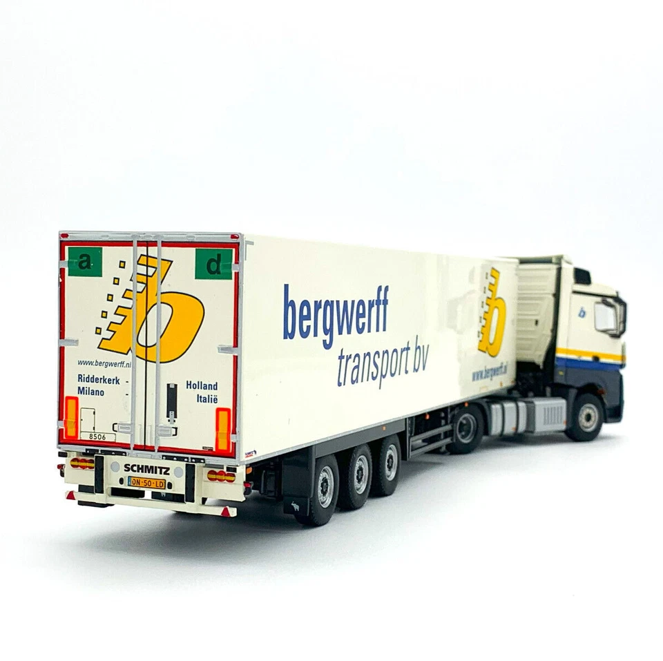 Mercedes Actros MP4 reefer rimorchio "Bergwerff" WSI modelli di camion 01-1762 - Immagine 4 di 4