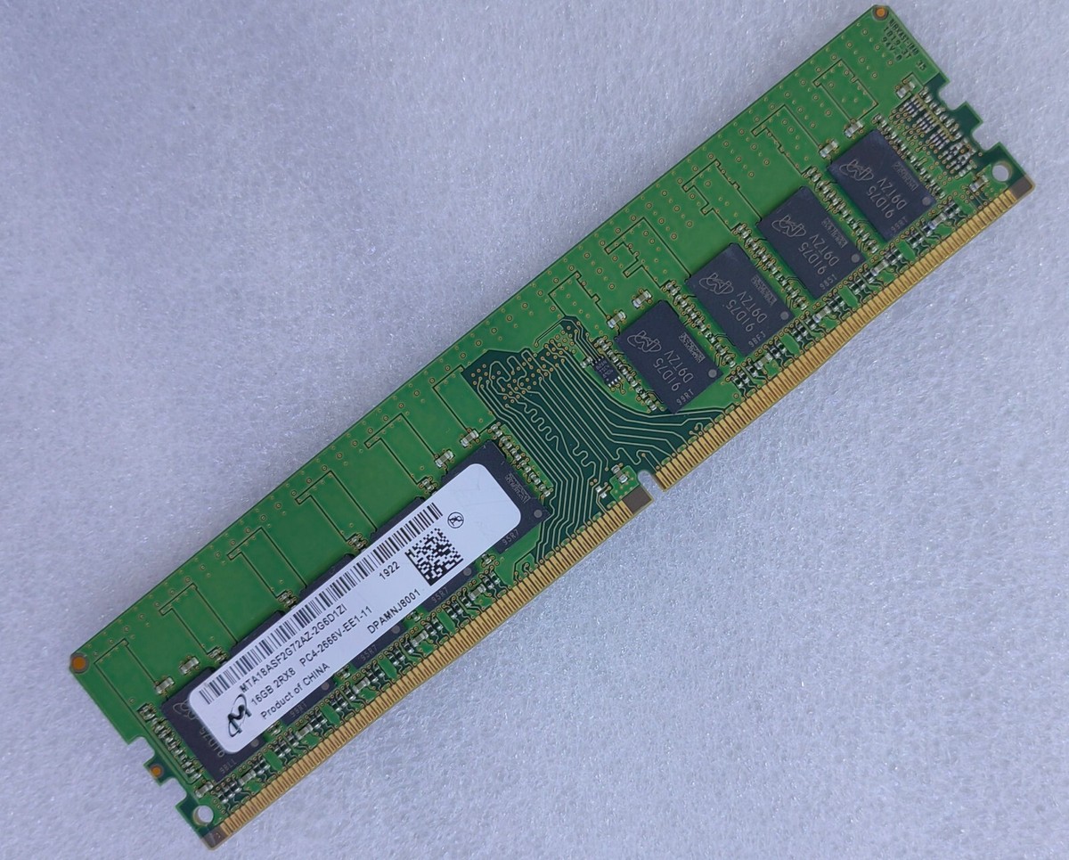 MT Micron 16GB DDR4 2666MHz ECC RAM 2Rx8 PC4-2666V-EE1  MTA18ASF2G72AZ-2G6D1ZI