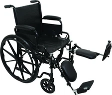 K1 STANDARD WHEELCHAIR 20 X 16 IN ELEVATING LEGRESTS