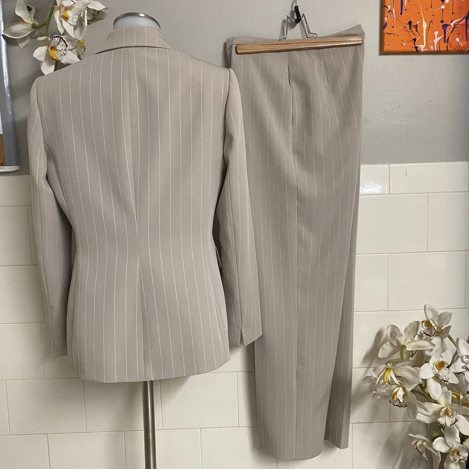 Traje Falda Stresa 2 Piezas Manga Larga Rayas Talla 6 Foto 3 de 4