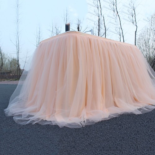 Tulle Tutu Table Skirt Tableware Cover Birthday Wedding Party Decoration - Picture 5 of 24