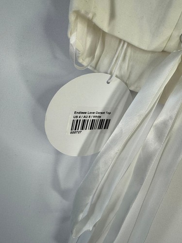 NWT Princess Polly Corset Top Ivory Boned Lined Halter Bra size 4 - Picture 5 of 5