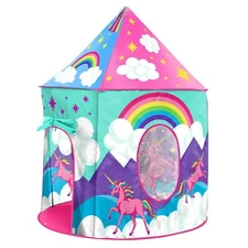Pink Princess Tent with Unicorn Headband For Kids