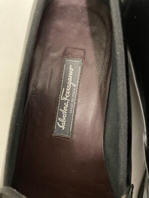 Salvatore Ferragamo Made in Italy Patent Grosgrain Vamp Formal Loafer 11 D Salvatore Ferragamo Made in Italy Patent Grosgrain Vamp  main image 2