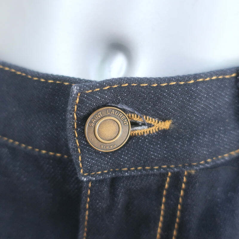 Saint Laurent Janice High Waist Straight Leg Jeans Indigo