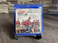 5 Vintage Teisco Del Rey Steel Folk Guitar Strings for Non Electric - AS-603