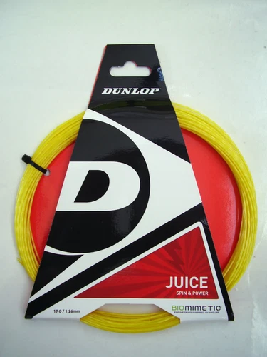 DUNLOP JUICE TENNIS STRING SET. MADE IN GERMANY GAUGE 16 OR 17 1.31MM OR 1.26MM.