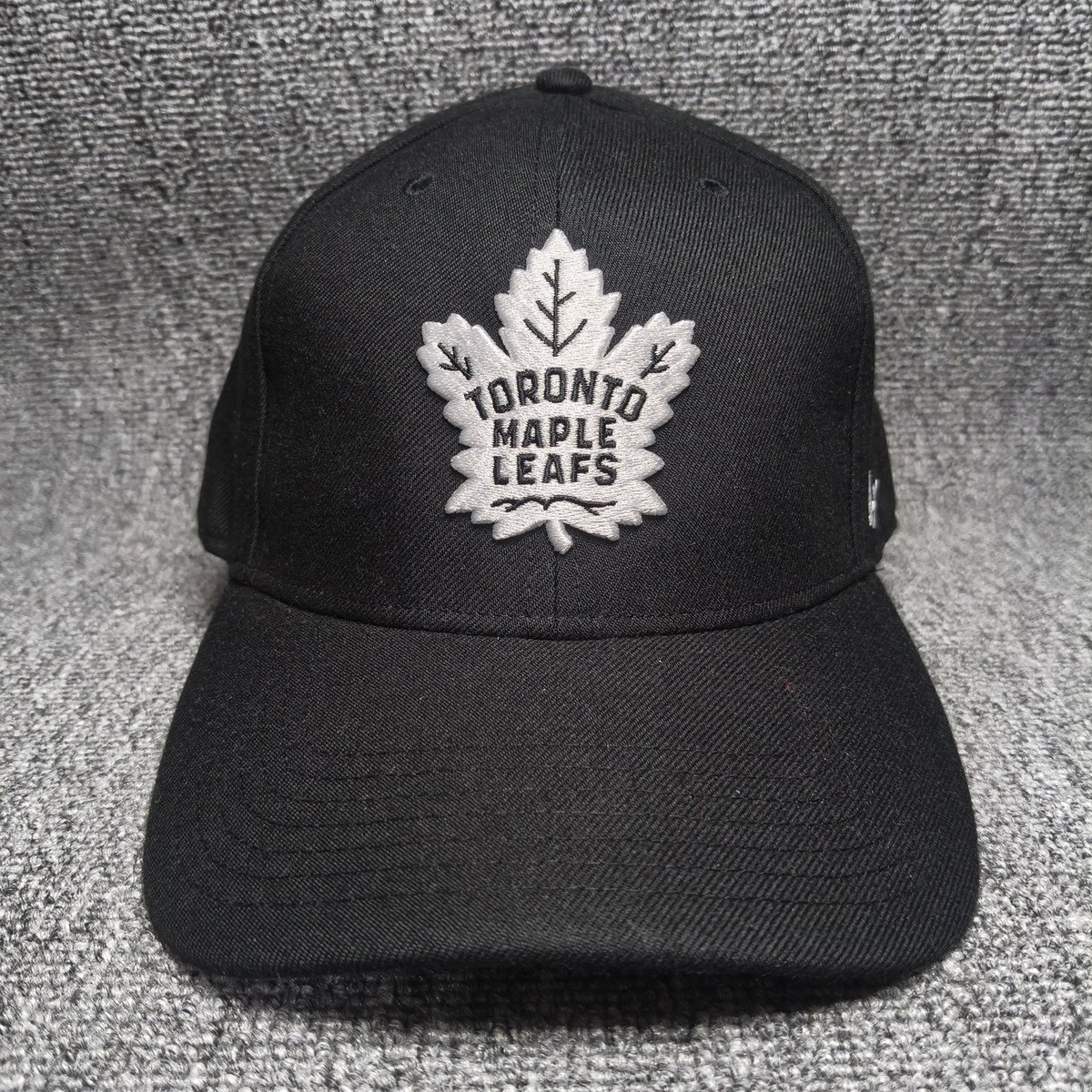 '47 Brand Toronto Maple Leafs NHL Black Cap Front Logo Back Spellout