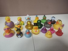 Lot Of 19 Rubber Ducks Assortment Sizes Jeep Toys