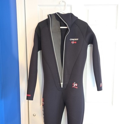 Cressi Diver Hydra Men's 5mm Wetsuit Black Size L/4 MPN L/4 Scuba Diving Suit