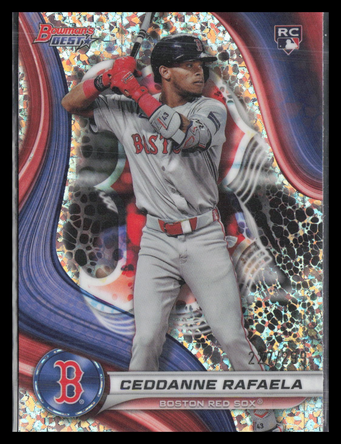 2024 Bowman's Best #14 Ceddanne Rafaela Mini-Diamond Refractors #/299